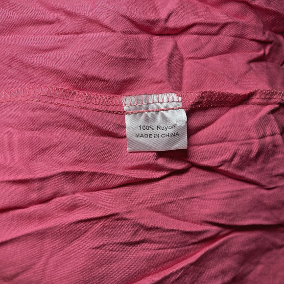 ZESICA Women's Flutter Short Sleeve Elastic Waist Tiered Midi Dress Pink Sz XXL - Picture 7 of 7